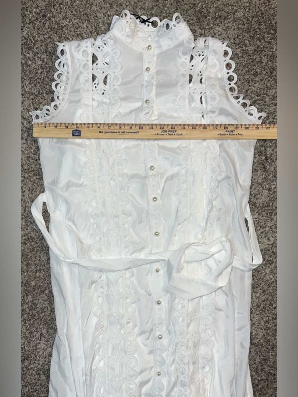 NWT: Women's Kennedi White Sleeveless Hollow Maxi Dress! Size XL. - Picture 10 of 16